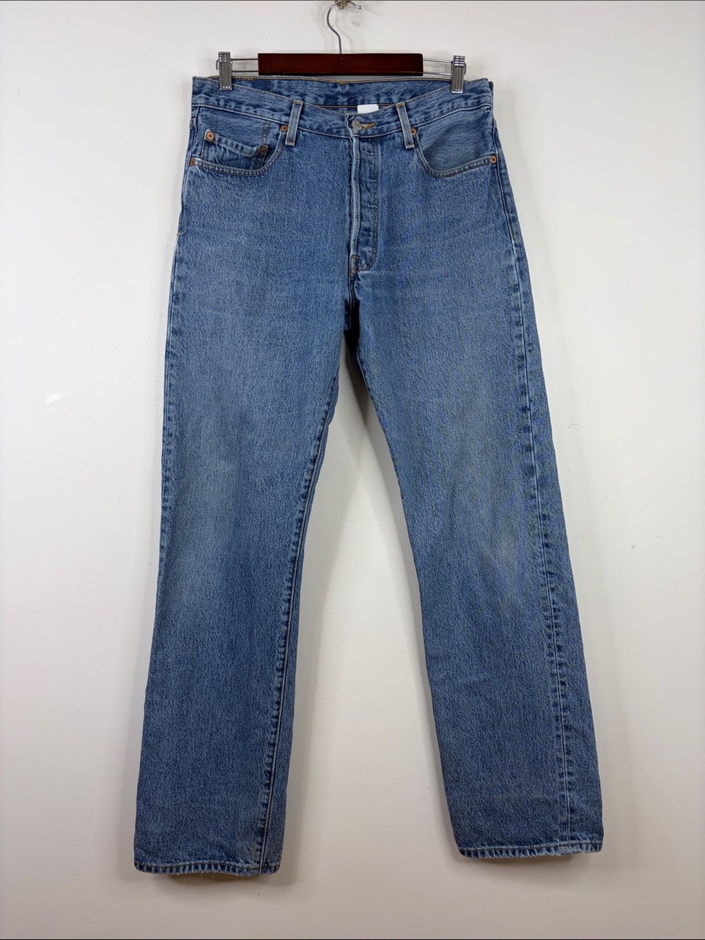 Vintage Levi's 501 Jeans Mens 34 x 33 Blue Straight Leg Y2K Red Tab Streetwear
